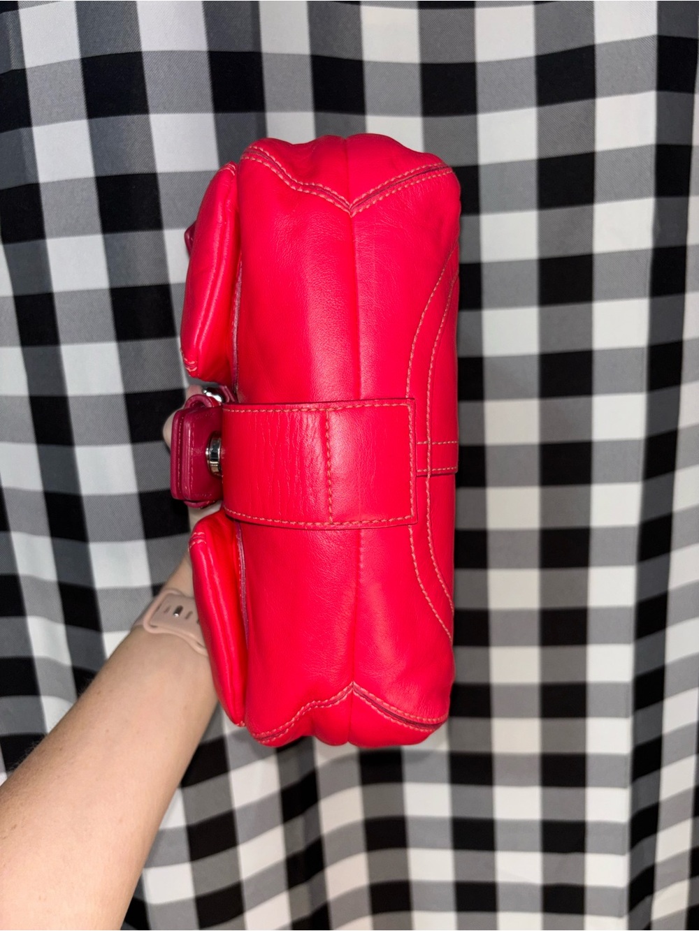 Coach Y2K SoHo Red Leather “It Girl” Shoulder Bag 2004 - Picture 5 of 8